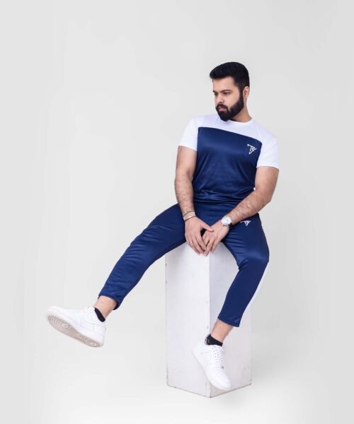 Navy Blue & White Men’s Tracksuit
