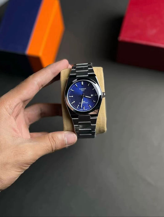Tissot PRX Powermatic 80 Style – Deep Ocean Blue Dial Premium Luxury Watch for Men (Full Stainless Steel)